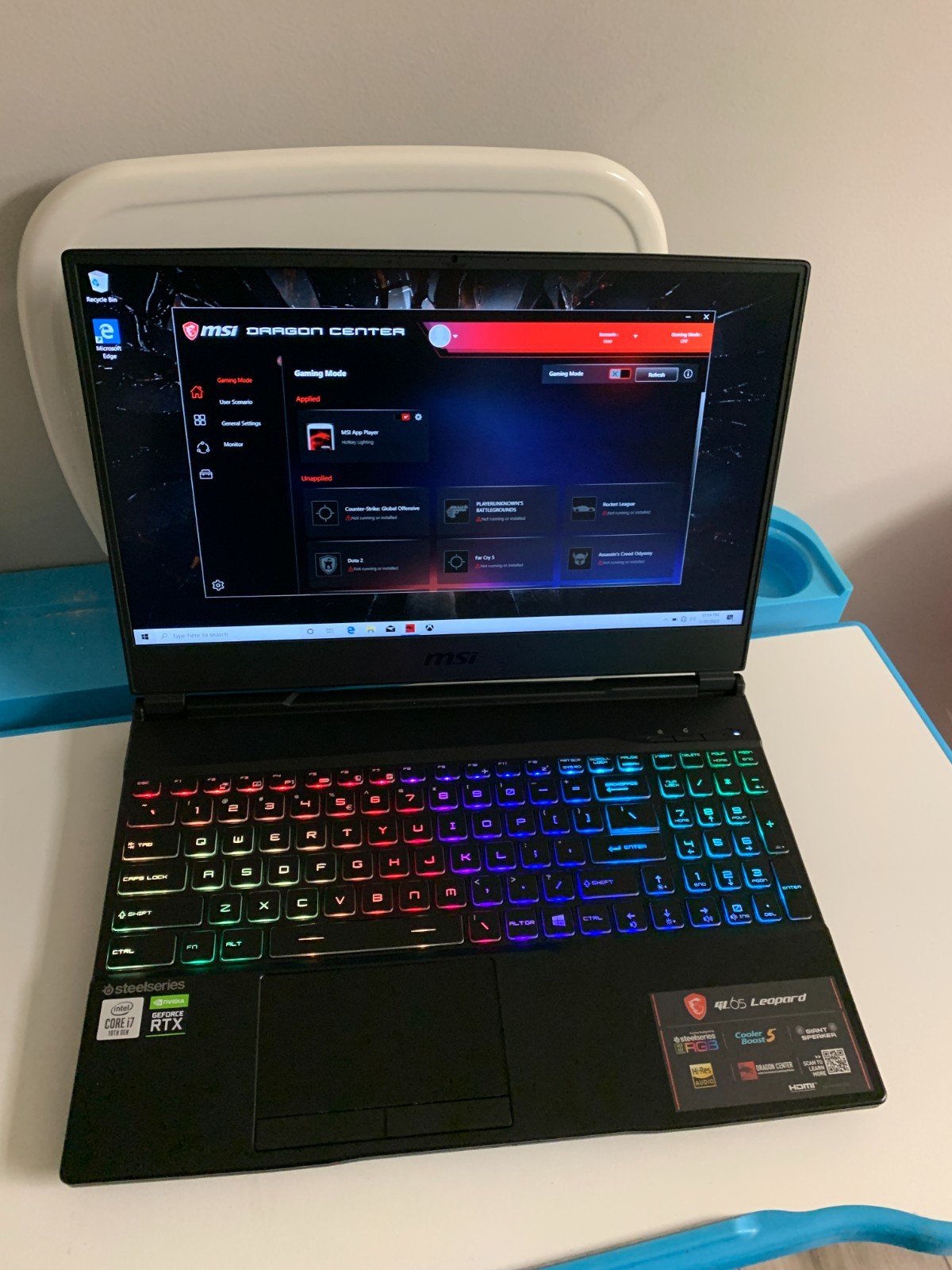 MSI GL65 Leopard 15.6″ (512GB SSD, Intel Core i7-10750H, 2.60GHz, 16GB RAM) W11P