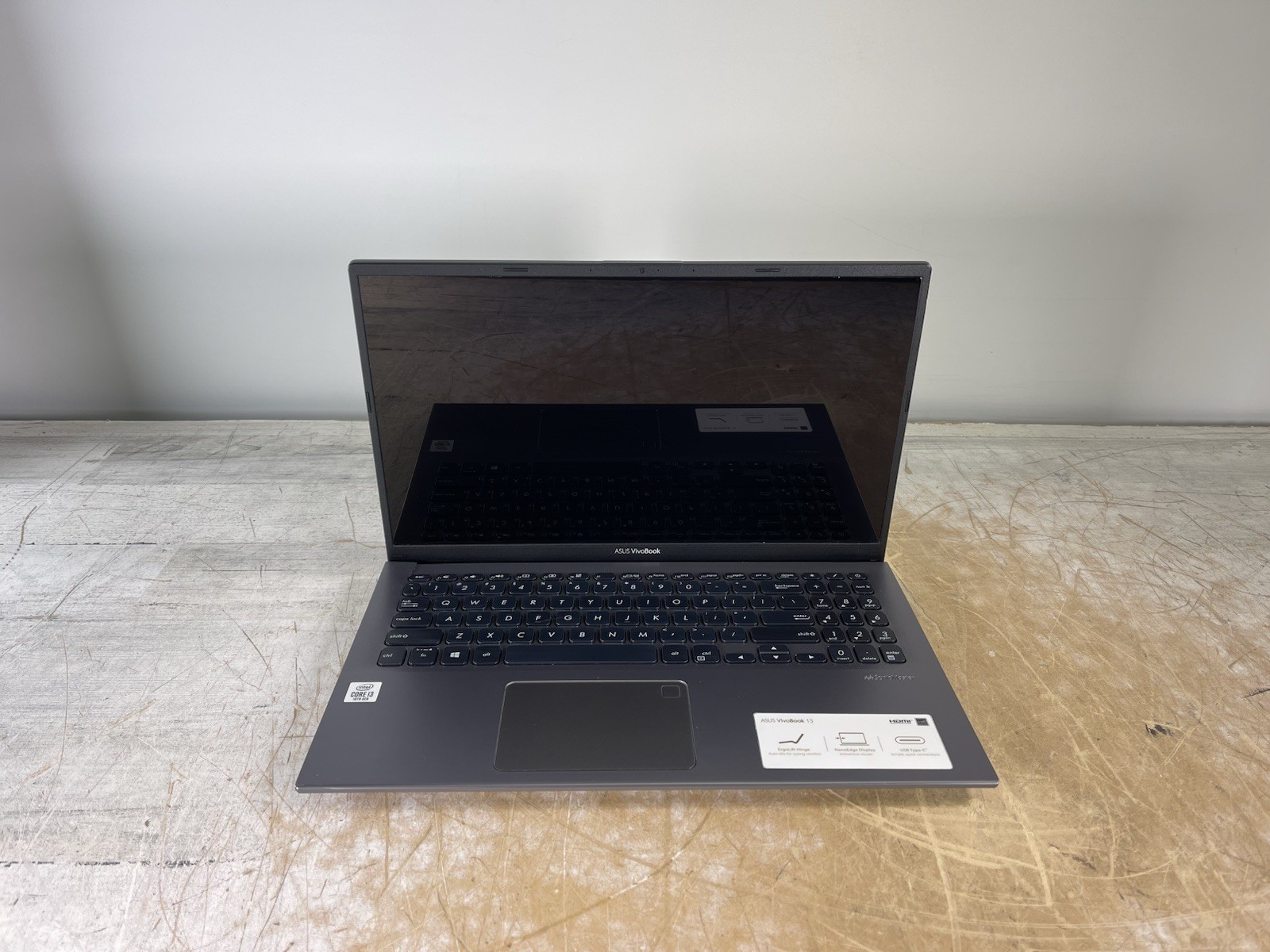 ASUS VIVOBOOK F512J i3-1005G1 @ 1.20 GHz, 8GB RAM, NO HDD/OS – (FOR PARTS)