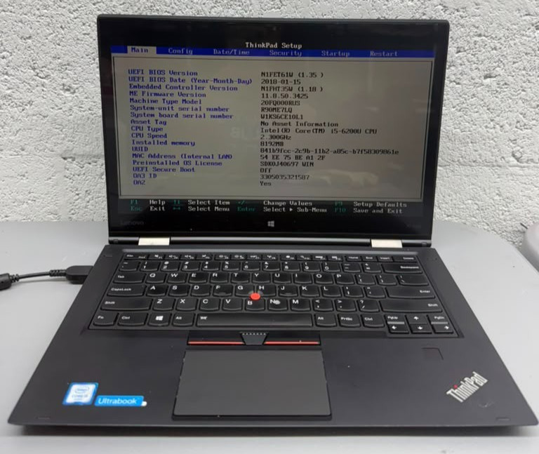 Lenovo ThinkPad X1 Yoga Gen 1 Core i5 8GB RAM Untested No SSD