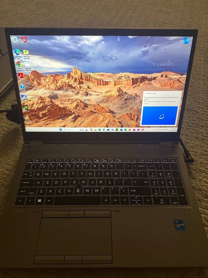 HP ZBook Fury G8 16-inch Laptop i7-11850H 32 GB RAM 1 TB SSD NVIDIA RTX A2000