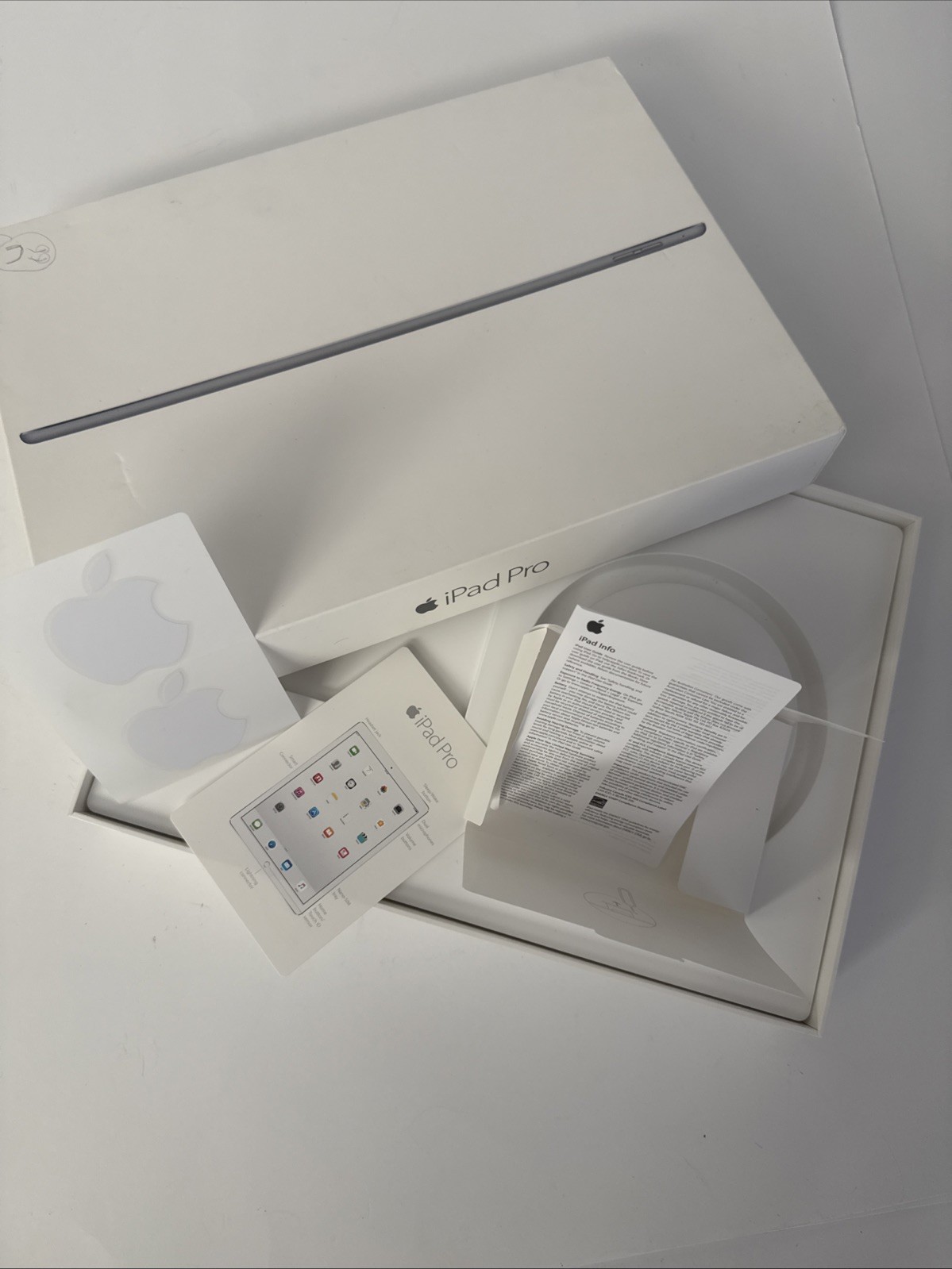 Apple iPad Pro 12.9″ 1st Gen 128GB Silver Wi-Fi w/ Box & Manual – Works