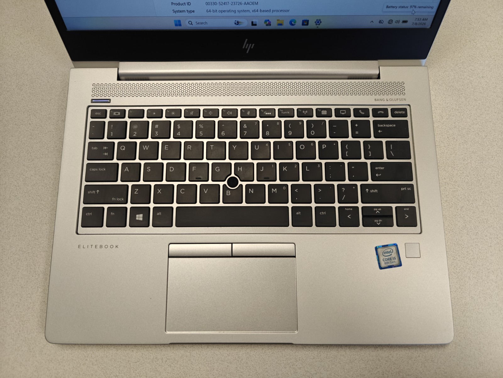 HP EliteBook 830 G6 13.3″ Core i5-8365U 1.6GHz 16GB RAM 256GB SSD Win 11 Pro