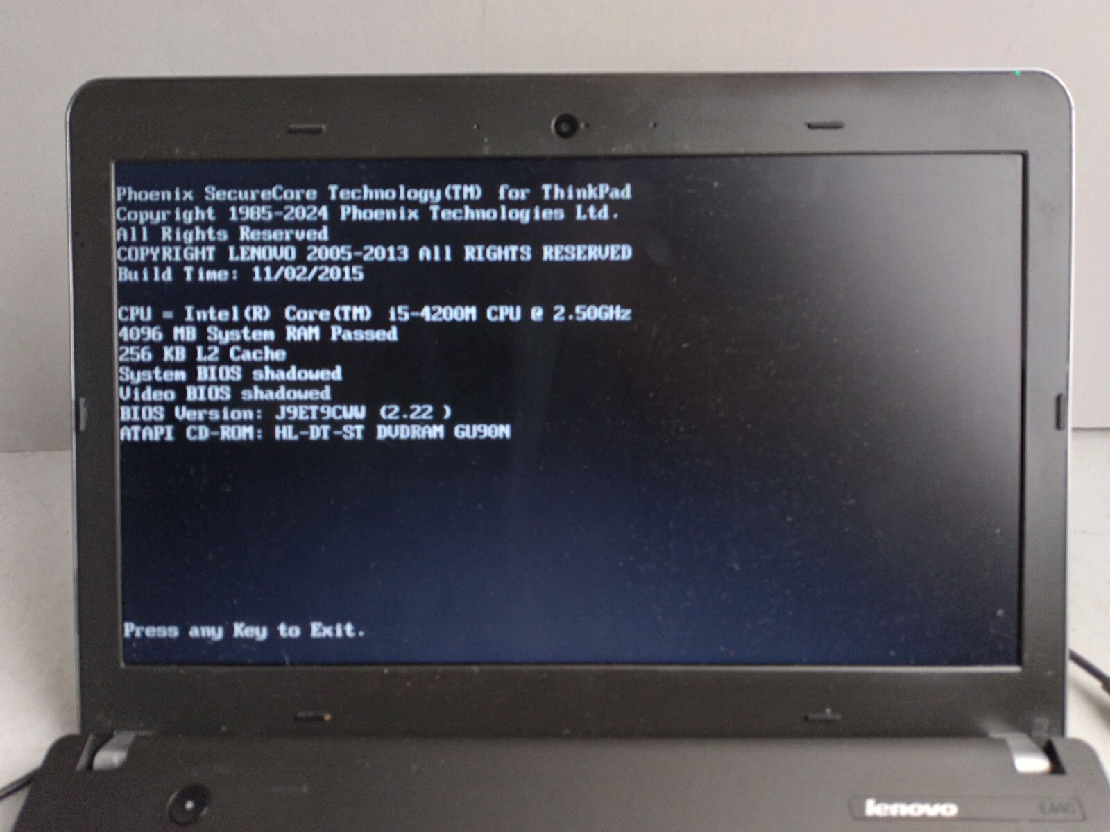 Lenovo ThinkPad E440 w/i5-4200M, 4GB RAM, 14″ Laptop for Parts/Repair