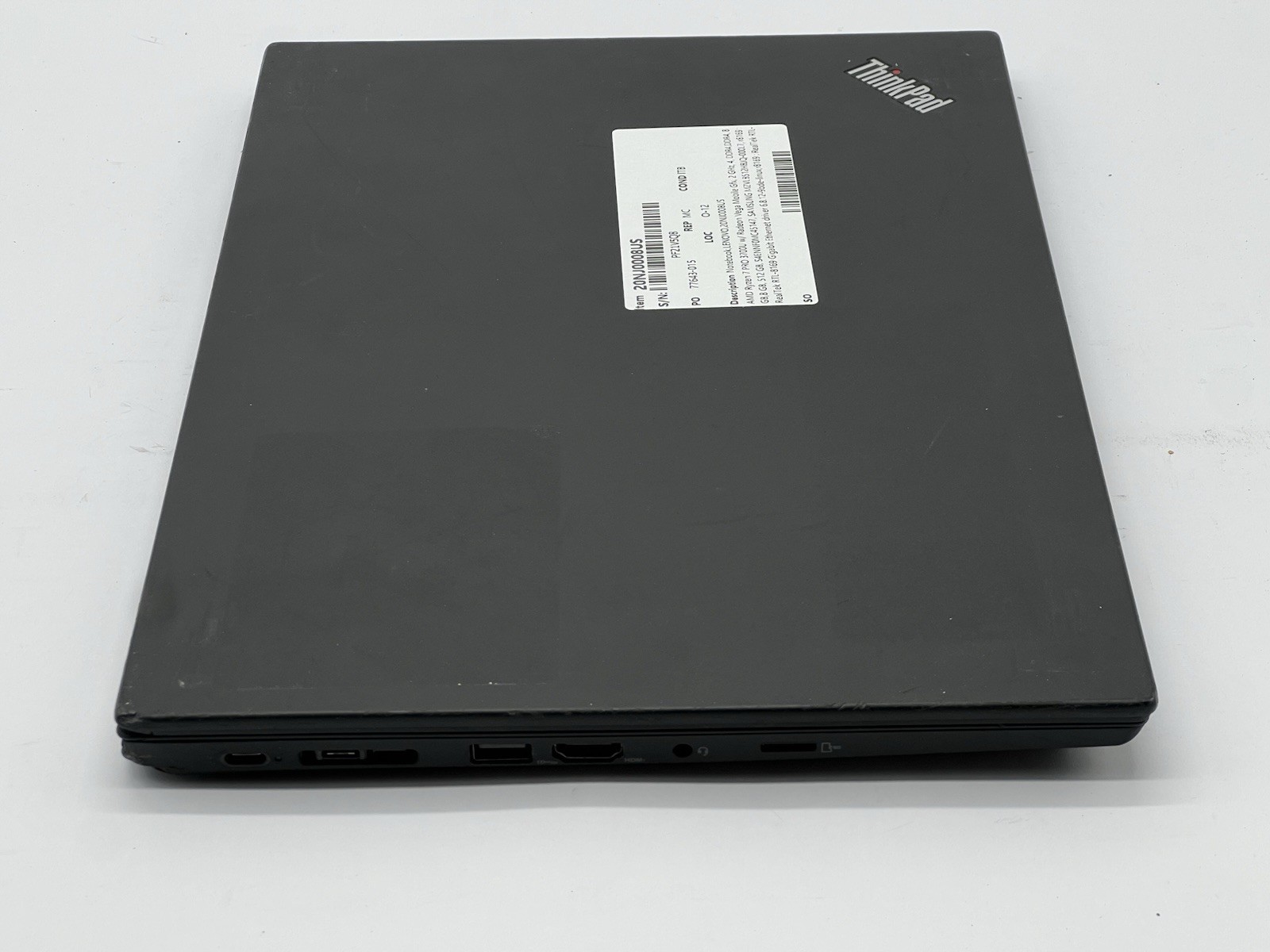 Lenovo ThinkPad T495, Ryzen 7 PRO 3700U, 2.3GHz, 16GB, 512GB NVMe-No OS/AC
