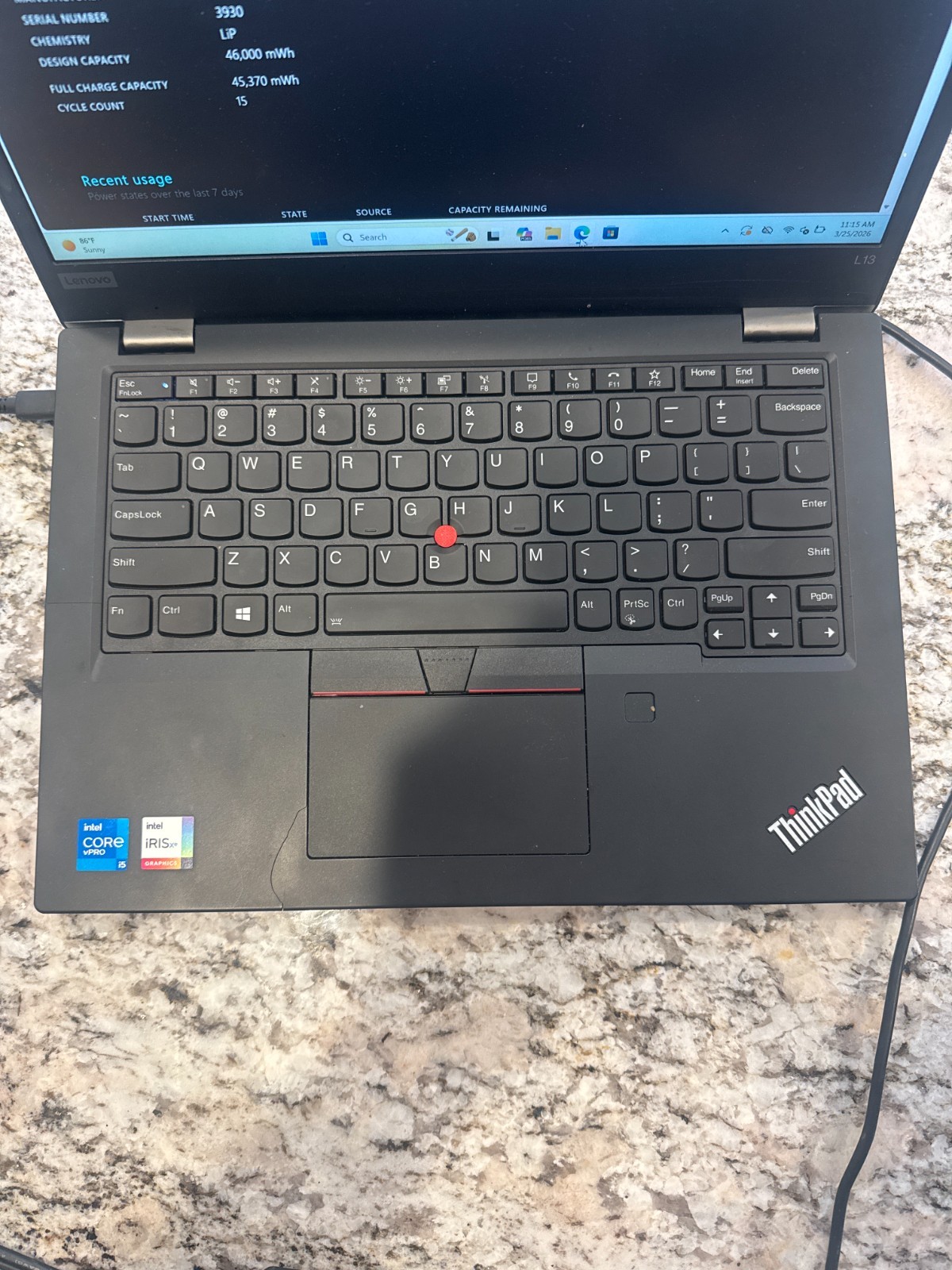 Lenovo ThinkPad L13 Gen 2 Intel i5-1145G7 2.6Ghz 8GB RAM 512GB NVMe Win 11 Pro