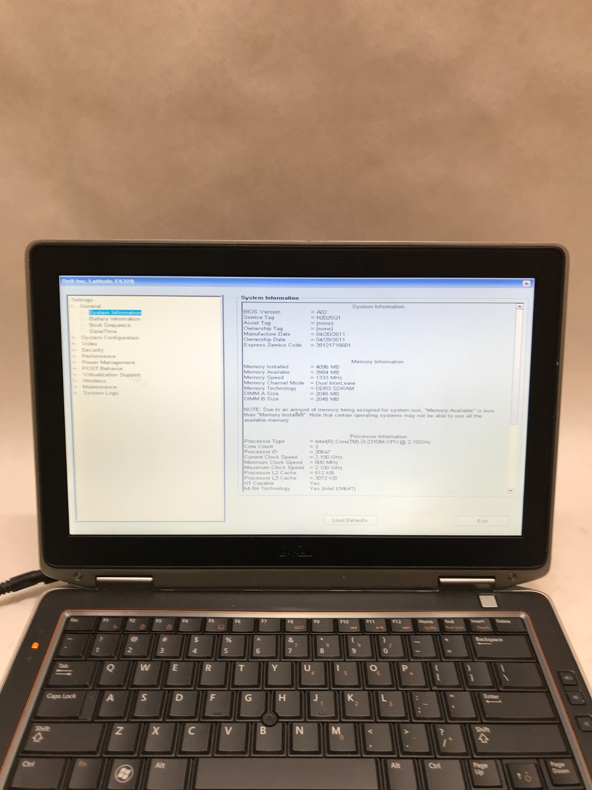 Dell Latitude E6320 13″ Intel Core i3 4GB RAM NO HDD/OS Missing HDD Caddy!! – DW