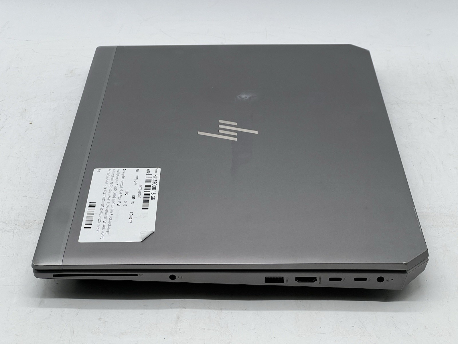 HP ZBook 15 G6, i9-9880H, @ 2.30GHz, 32GB RAM, 1TB HDD & 512GB NVMe-No OS/AC