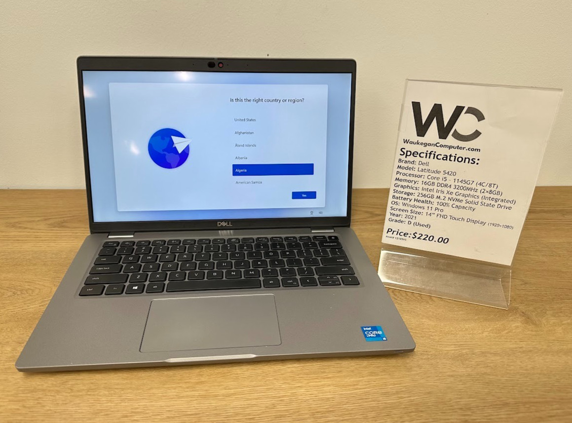 Dell Latitude 5420, Core i5 11th Gen, 16GB, Intel Iris Xe, 256GB SSD, 2021, 14″
