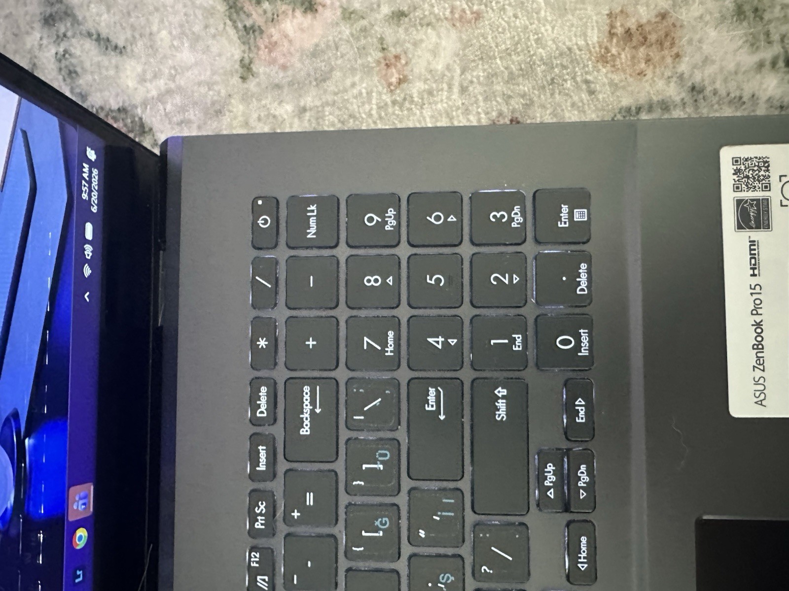 ASUS ZenBook Pro 15 15.6in Core i7 10th Gen GTX Windows 11 HDMI Webcam Black