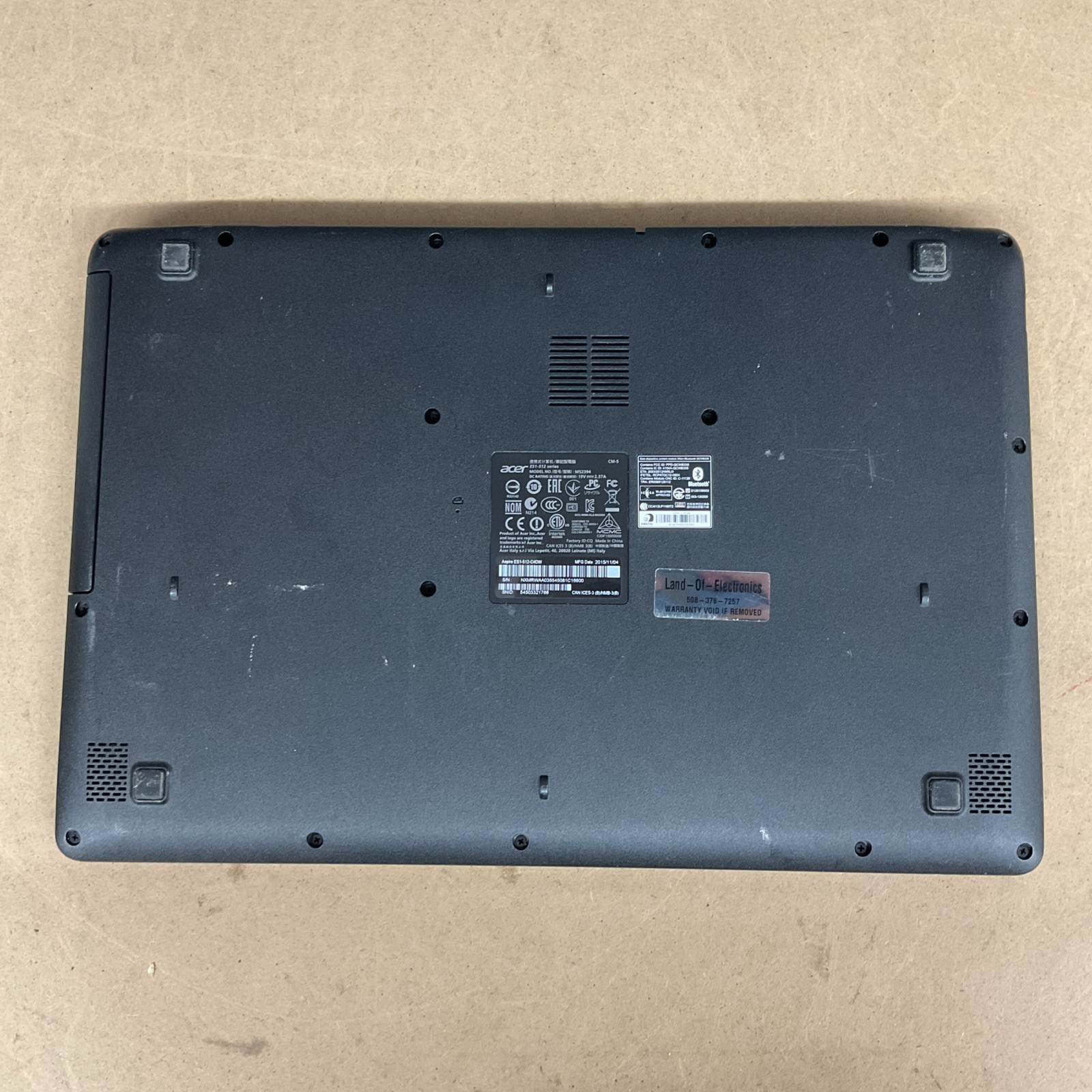 Acer Aspire ES1-512 Series MS2394 Laptop – Broken Untested