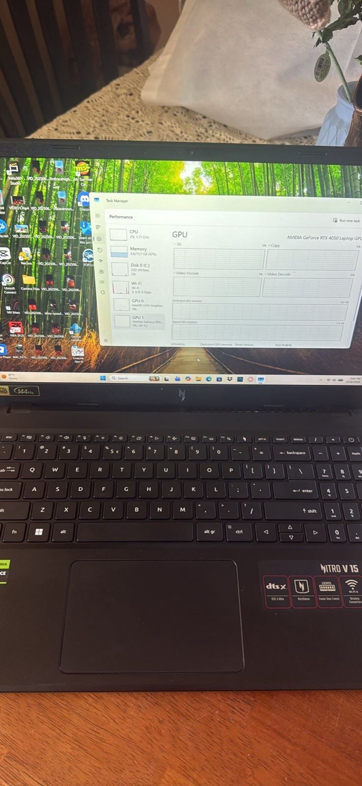 Acer Nitro V 15 15.6″ Gaming Laptop i7-13620H 16 GGB DDR5 ram 1TB SSD RTX4050