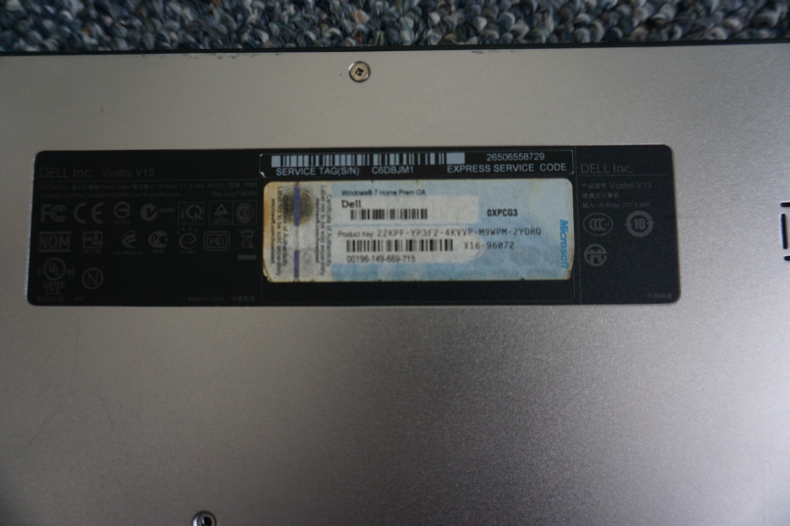 Dell Vostro V13 Laptop 13″ Core2Duo U7300 1.3GH 4GB RAM HDD 320GB Ubuntu 24.04