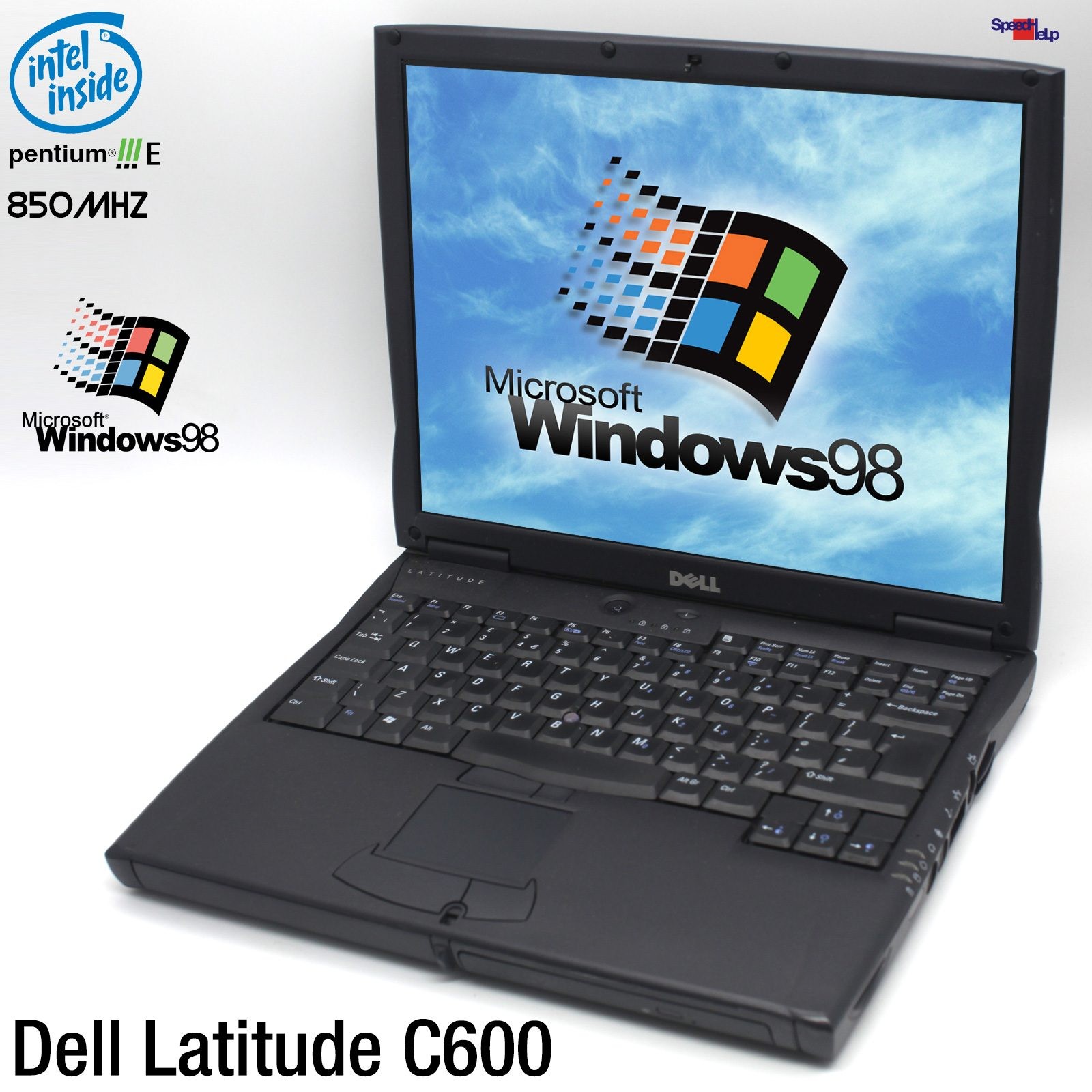 Dell Latitude C600 Intel Pentium III 850MHZ Laptop 256MB 12GB Pparallel Lpt