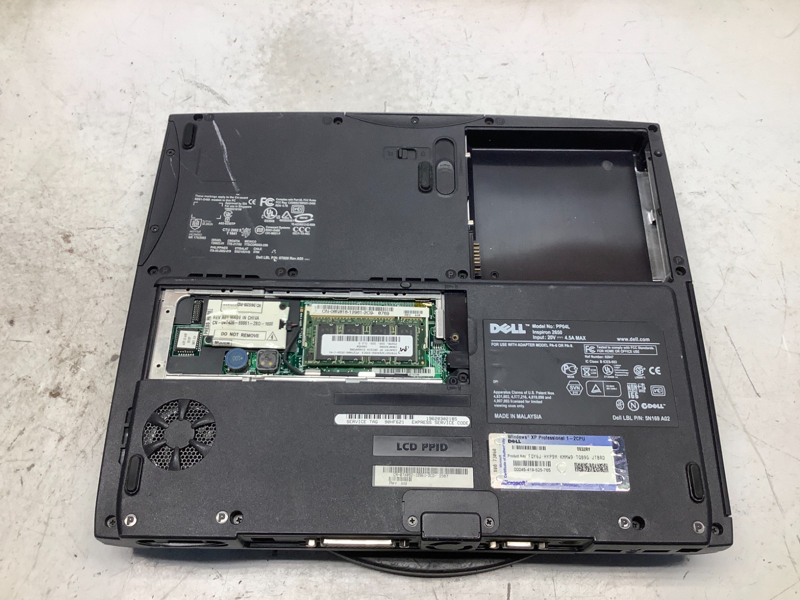 Dell Inspiron 2650 Intel Pentium 4-M 1.2GHz 384 MB NO HDD