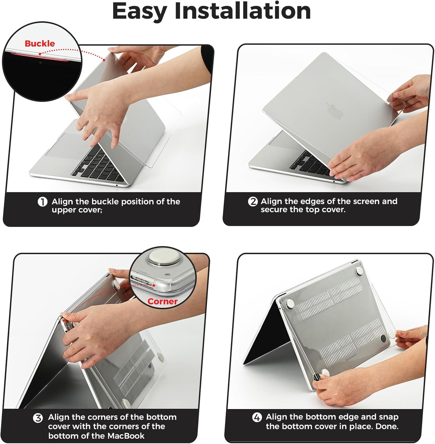 Crystal Hard Shell Scratch Resistant Protective Cover for MacBook Air 13 inch M5