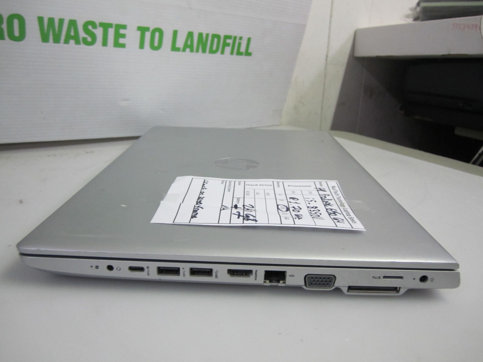 HP ProBook 650 G4 i5-8350U 1.7GHz 16GB/240GB m2SSD [NO OS] Laptop + AC READ