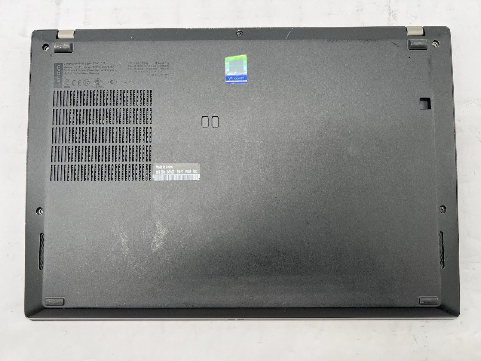 Lenovo ThinkPad T490s, i5-8365U CPU @ 1.60GHz, 16GB RAM-No HDD/OS/Charger