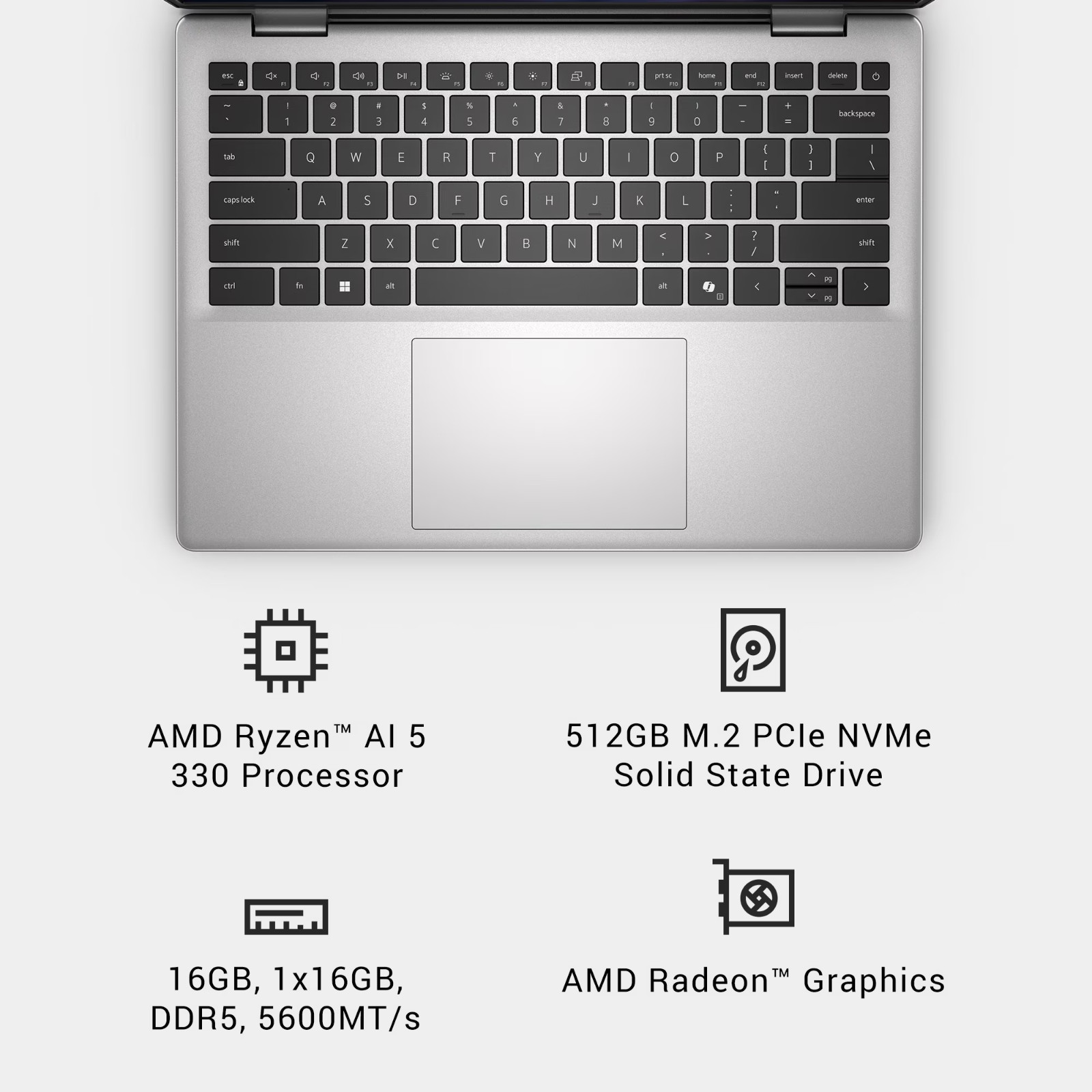 Dell 14″ AMD Ryzen AI 5, AMD Radeon Graphics 16 GB DDR5 512GB SSD (NEW OPEN BOX)