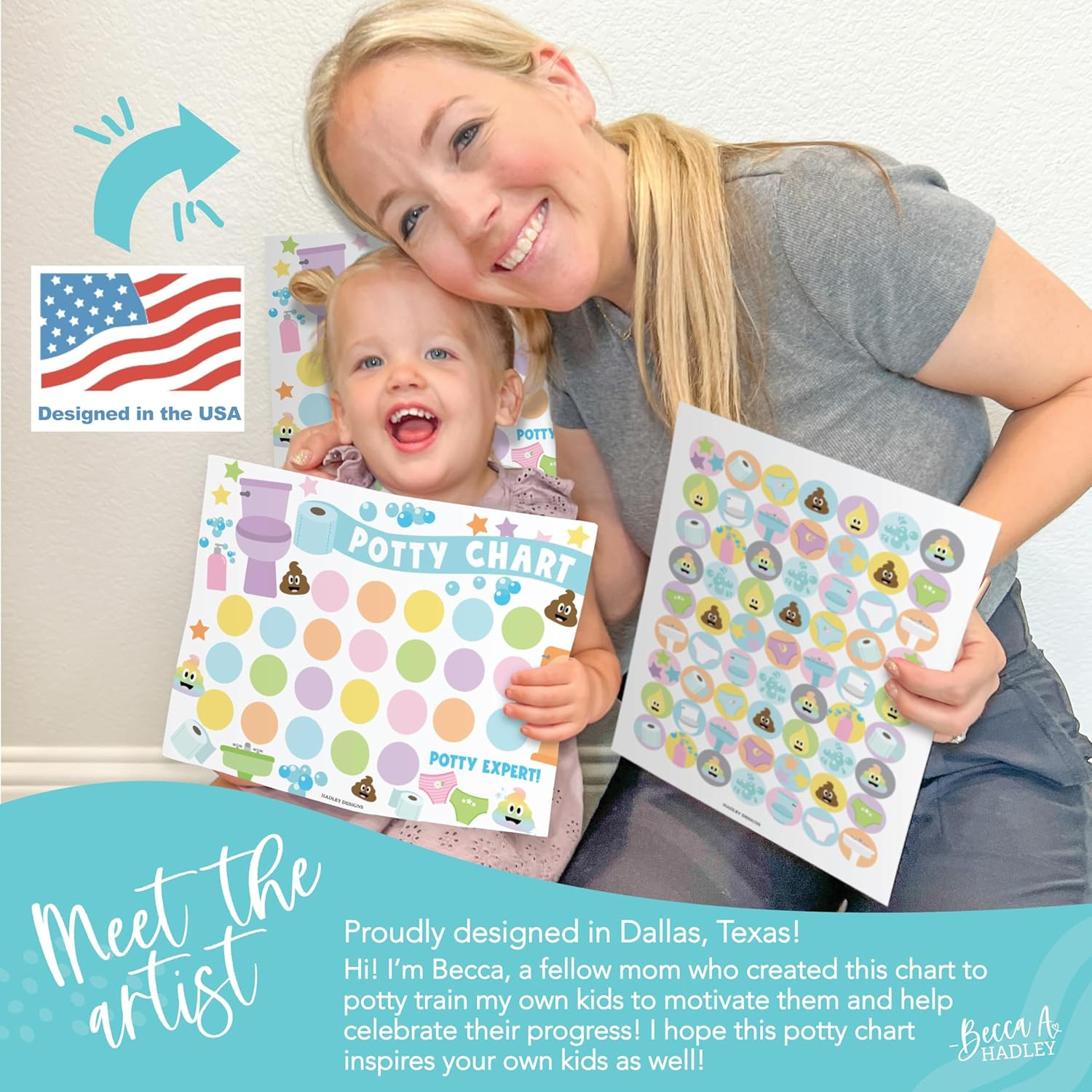 Potty Training Chart for Toddlers Boys -10 Sticker Potty Chart for Toddlers Girl