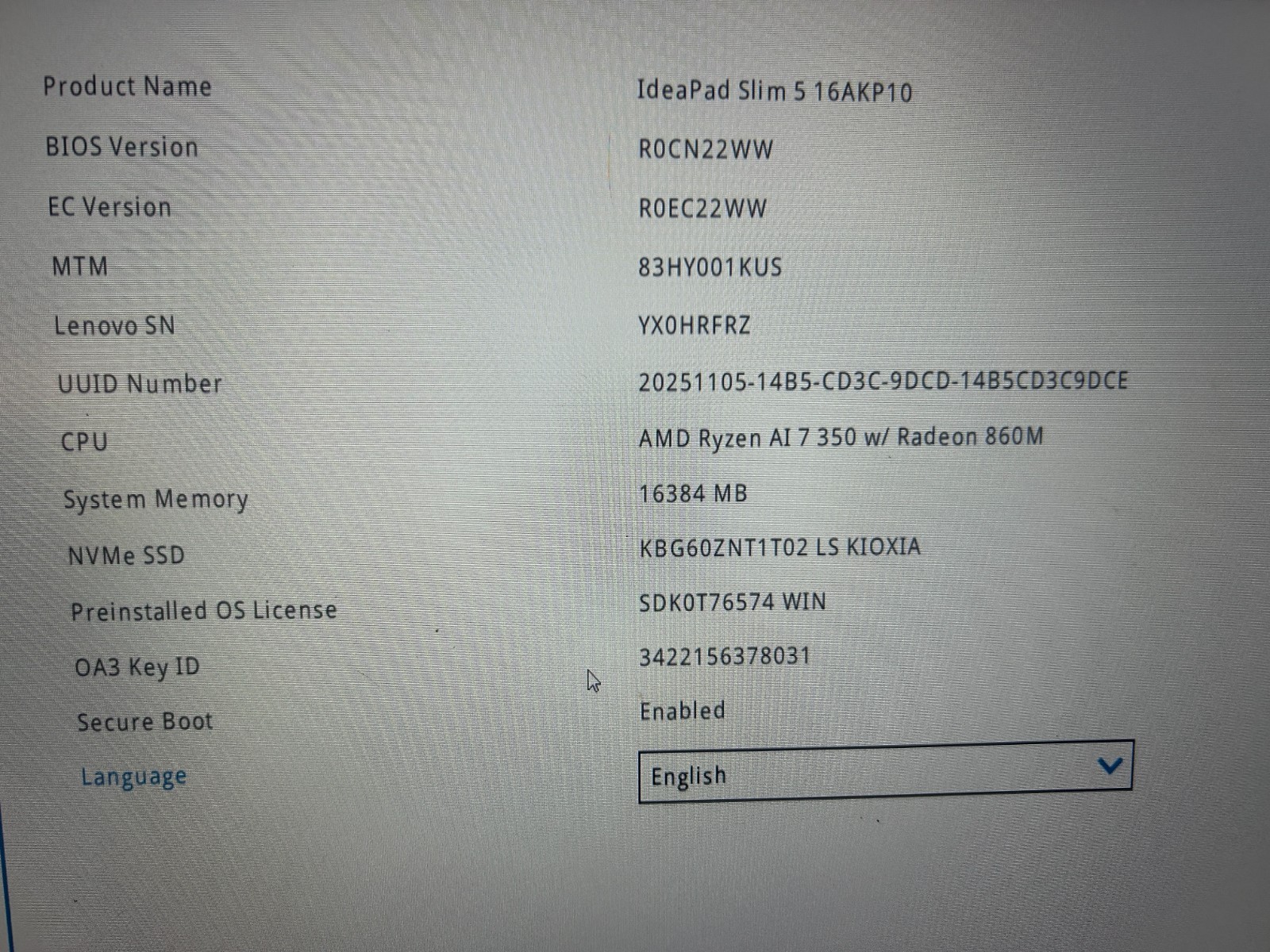 Lenovo IdeaPad 5 2-in-1 16AKP10, AMD Ryzen AI 7 350, 16 GB RAM, 1 TB NVMe SSD