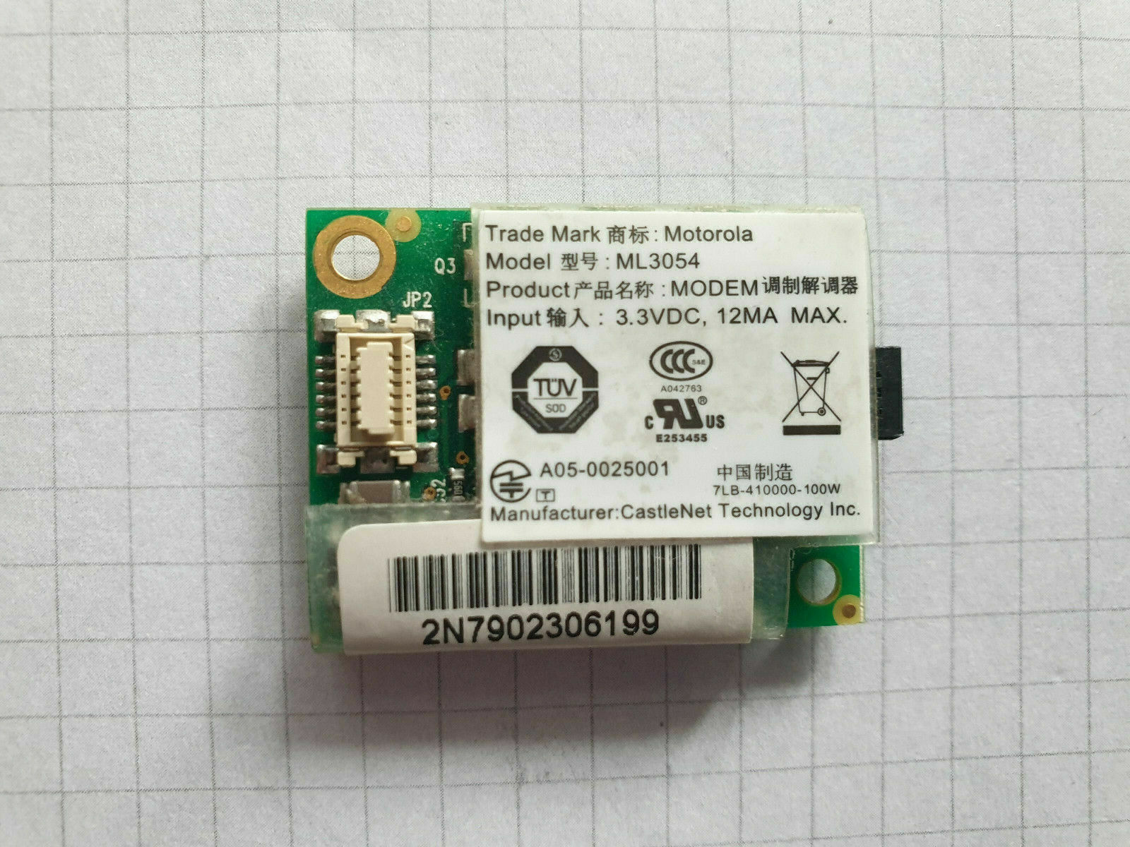 BELINEA O.BOOK V3 – 3.1 FAX ISDN Modem Card Board Module