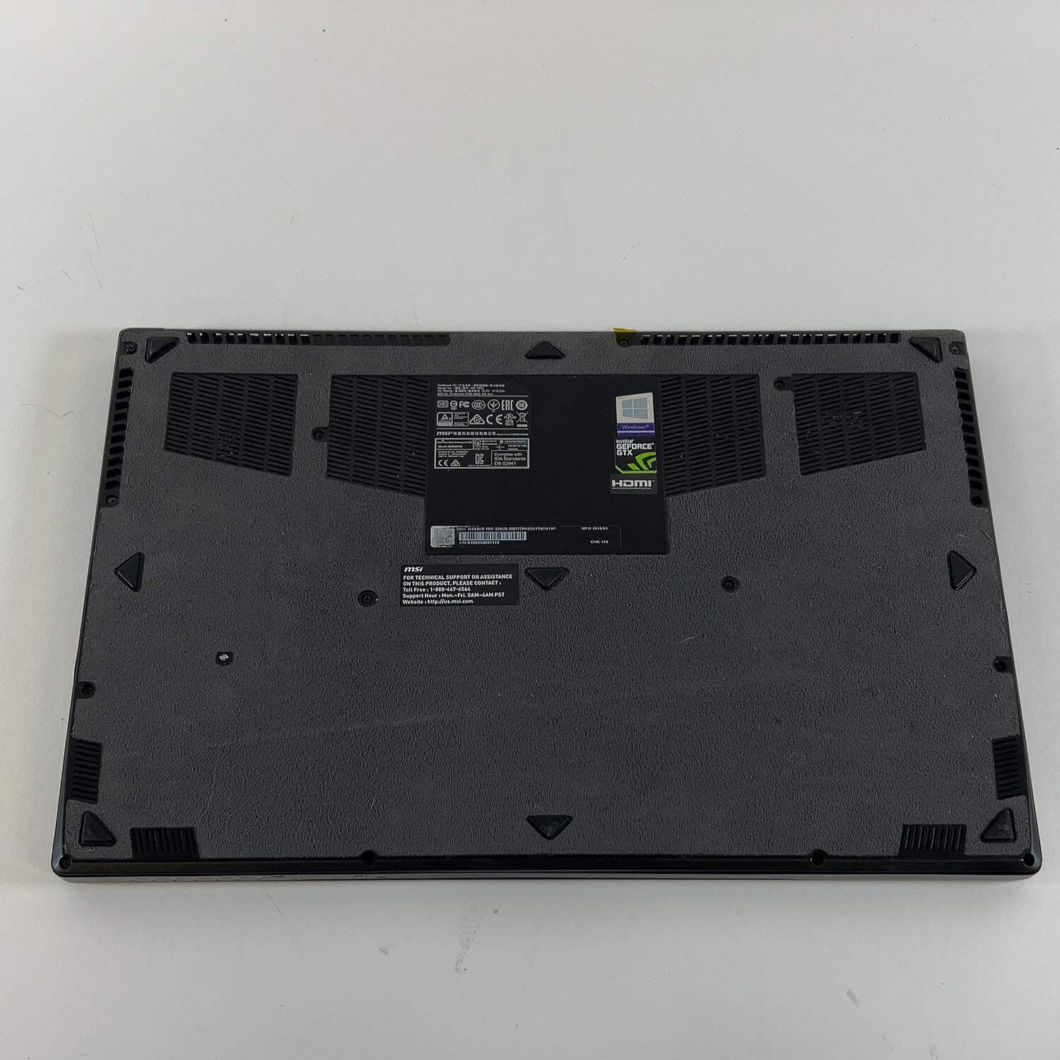 MSI Stealth GS63VR Pro MS-16K2 i7-7700HQ 32GB RAM 256GB SSD 480GB SSD GTX 1060