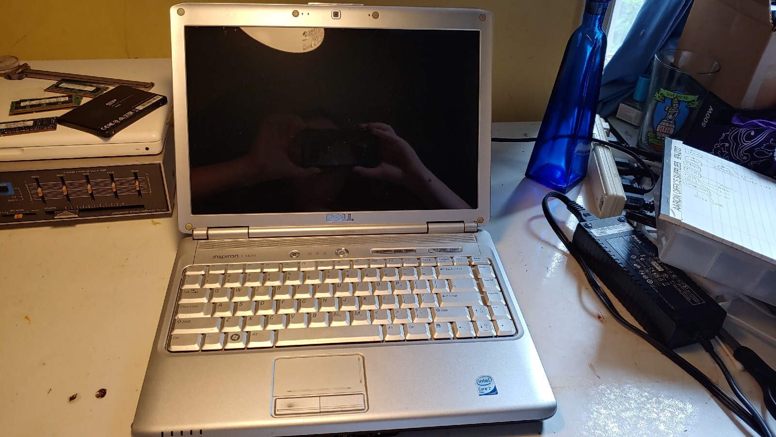 Dell Inspiron 1420 Core 2 Duo 1.83 GHz 3GB RAM Battery NO HDD NO CHARGER