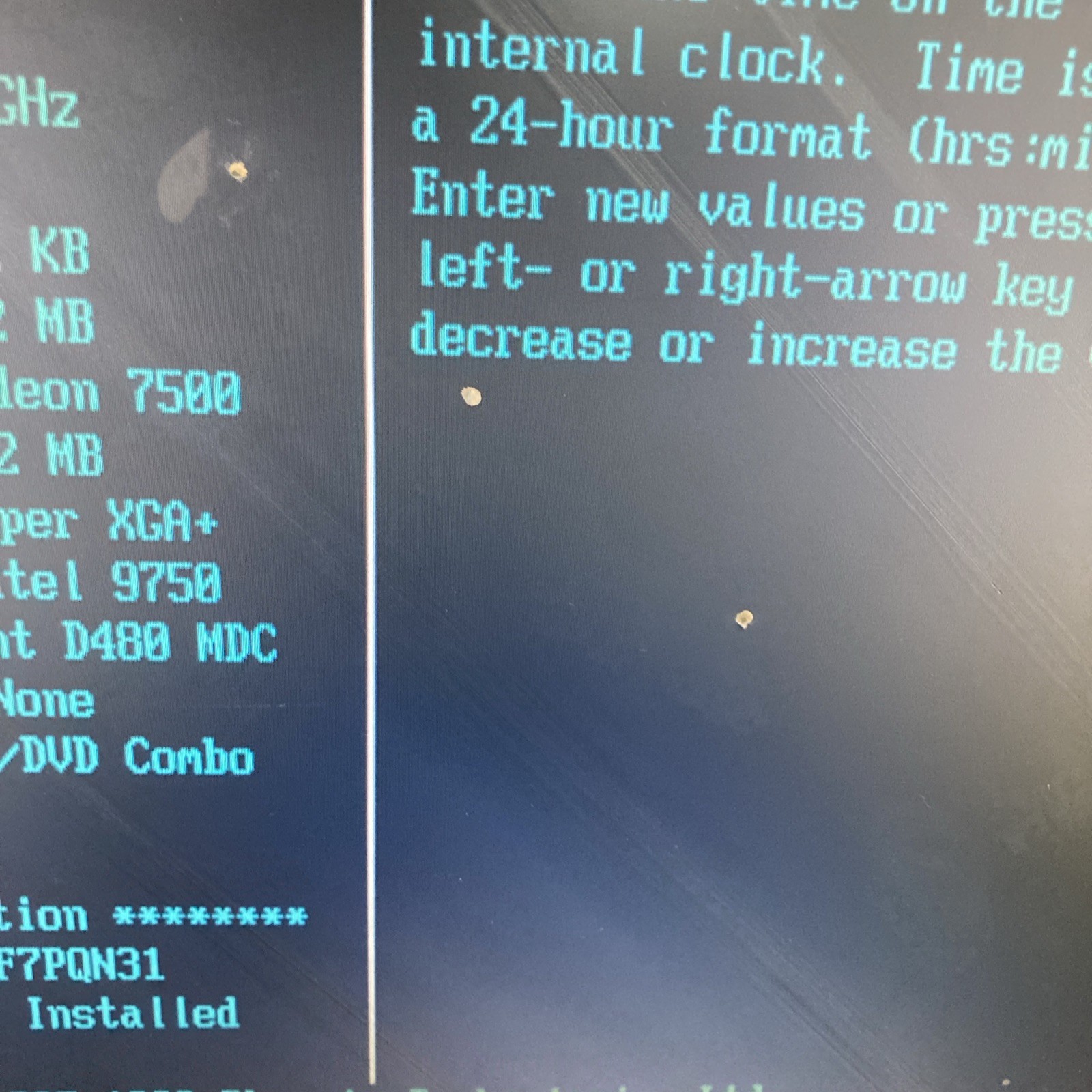 DELL INSPIRON 5100 INTEL PENTIUM 4 512MB RAM 2.40GHz no HDD boot to BIOS