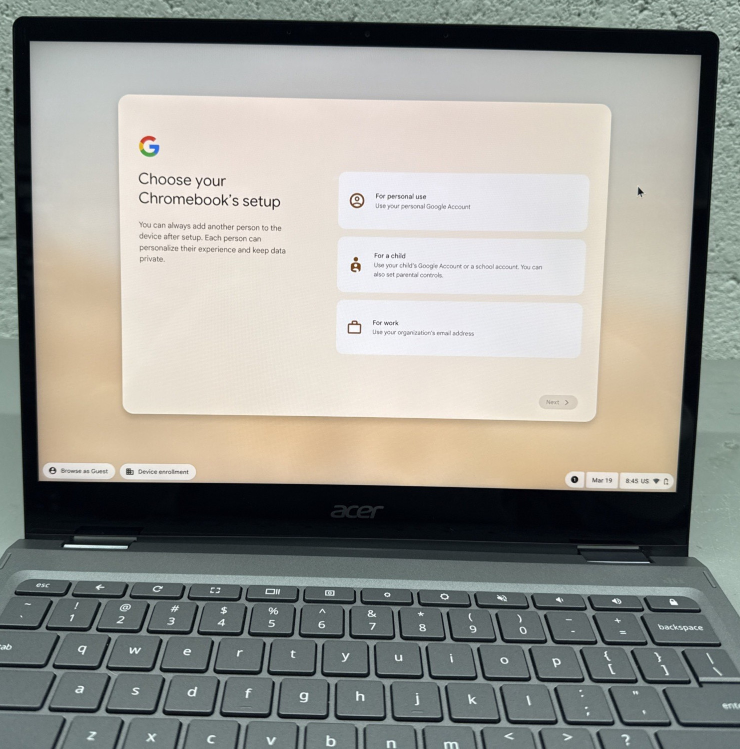 Acer Chromebook Spin 713 CP713-3W 2in1 | Intel i5 | 8GB RAM | 256GB SSD