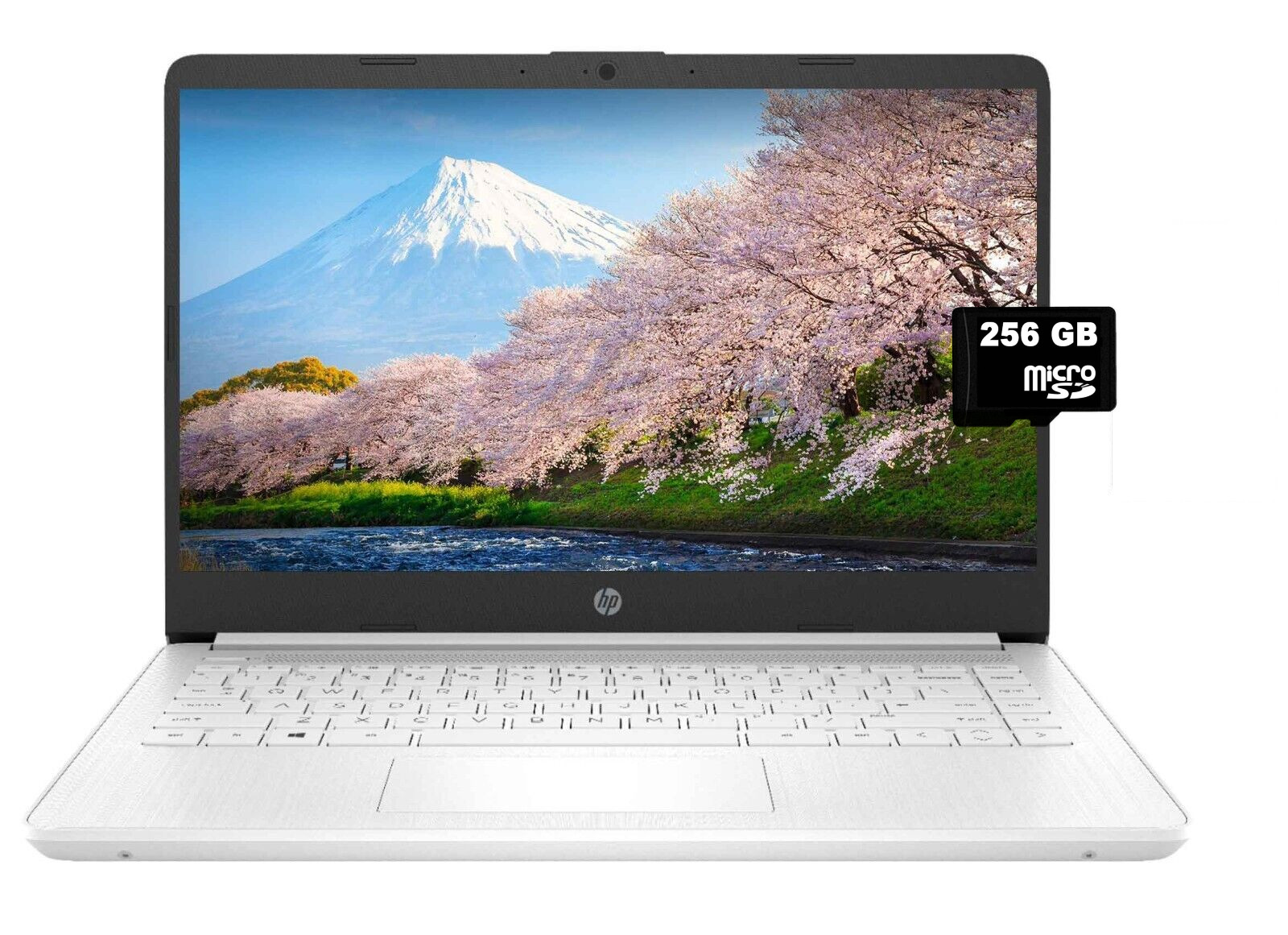 Newest HP 14” HD Laptop Intel 4-Core CPU 8GB RAM 320GB (64+256) Win 11 White