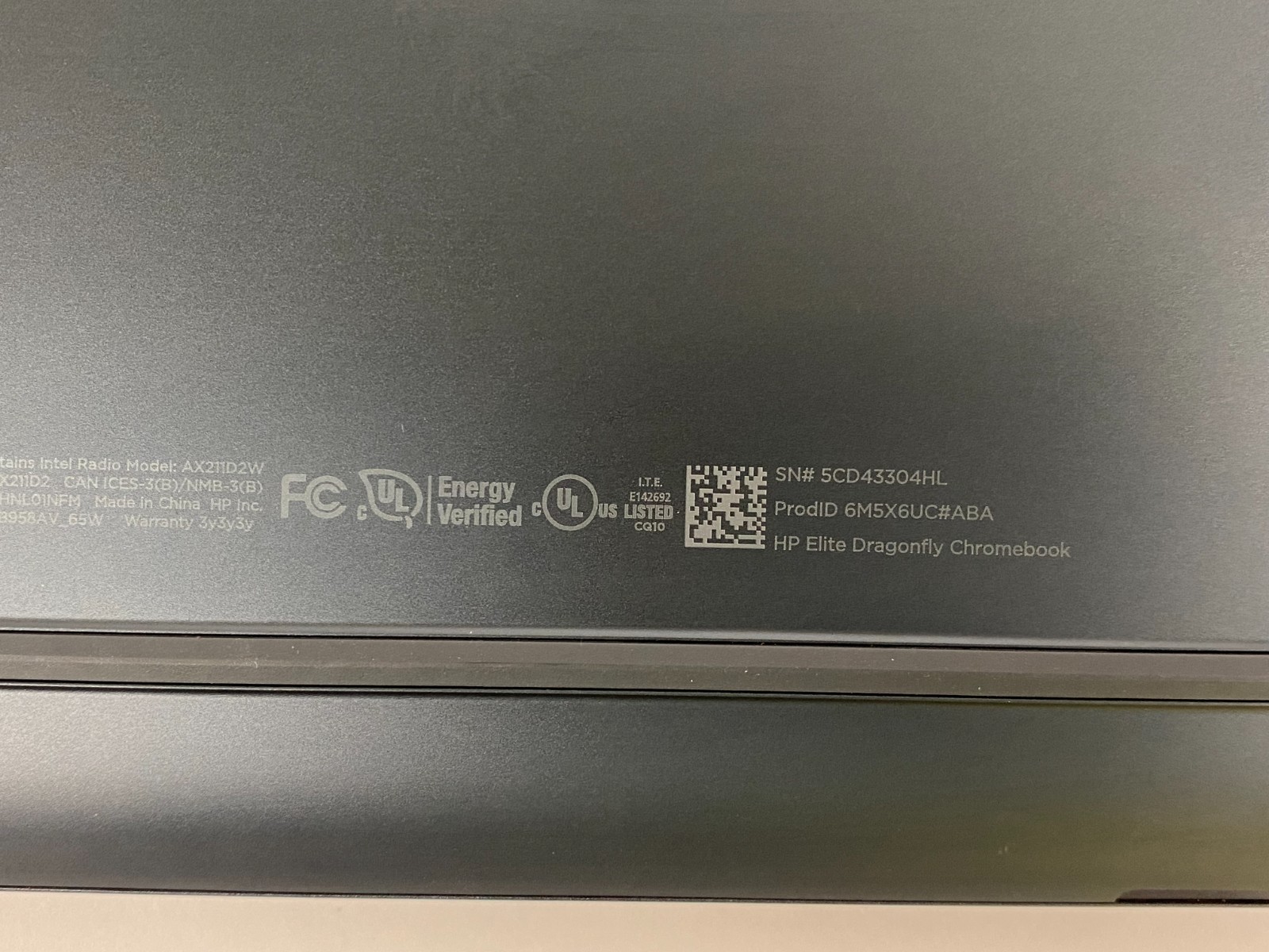 HP Elite Dragonfly Intel i5-1245U @4.40GHz 16GB RAM 8GB 13.5″ Touch Chromebook