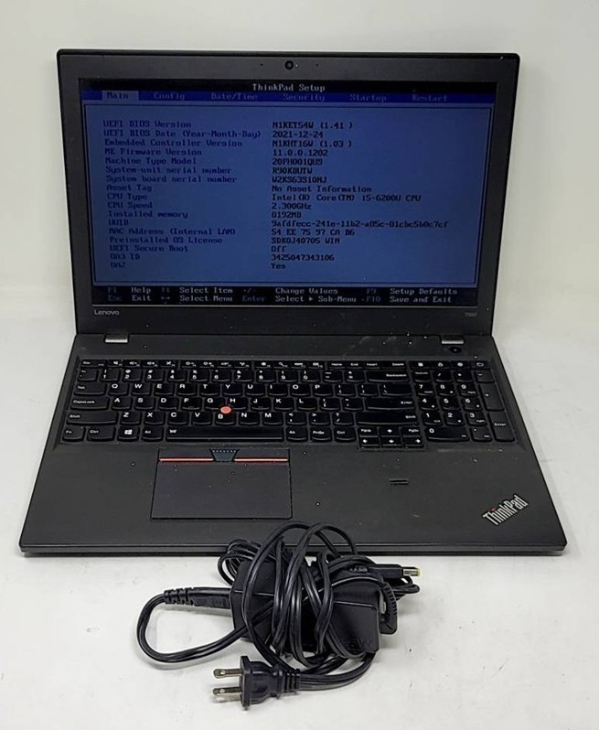 LENOVO ThinkPad T560 20FH001QUS Laptop Intel I5-6200U 8GB 250GB SEE NOTES
