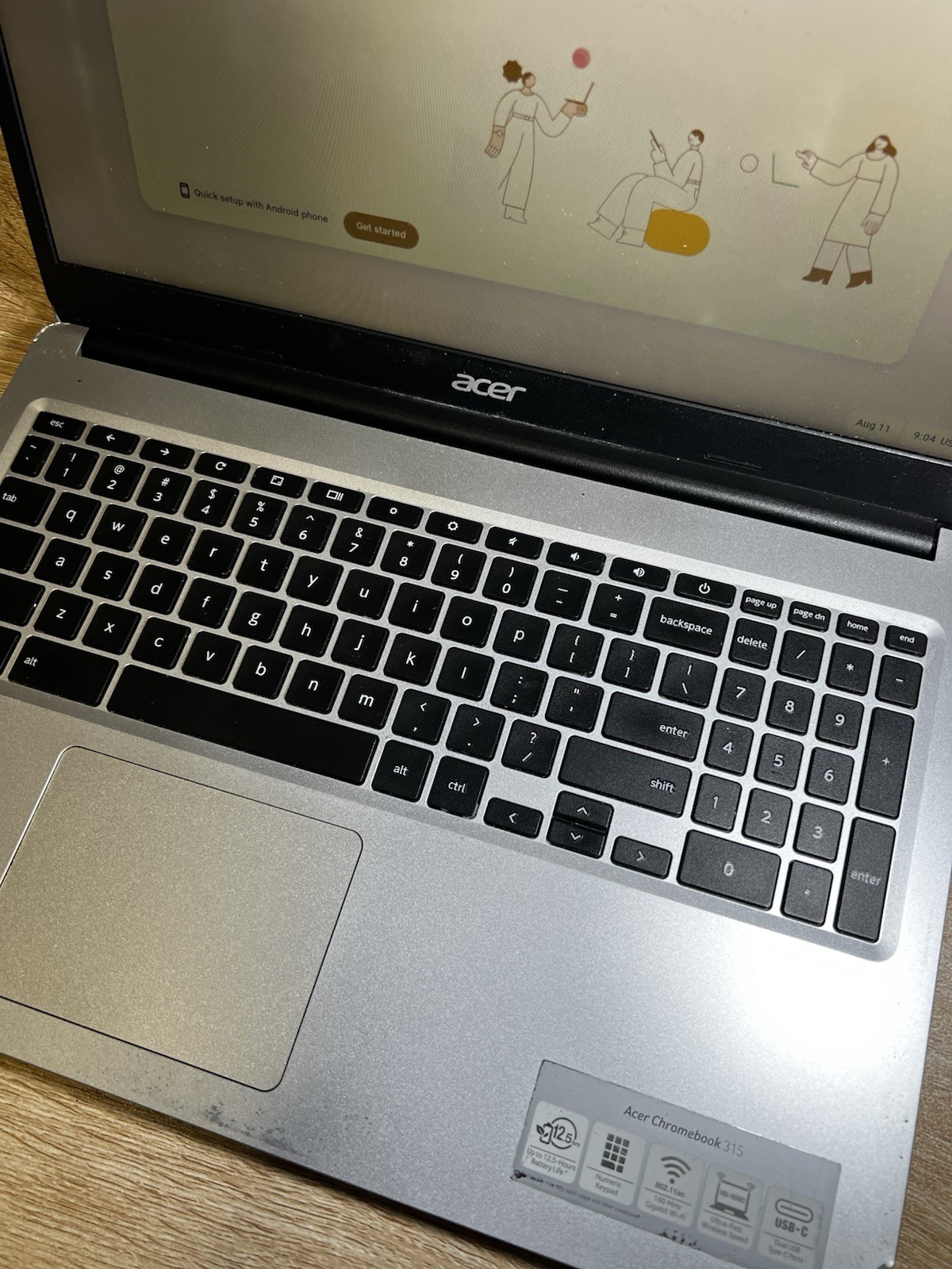 2 Acer Chromebooks Laptops ( Silver Works ) (Black Unaware If It Works (READ)