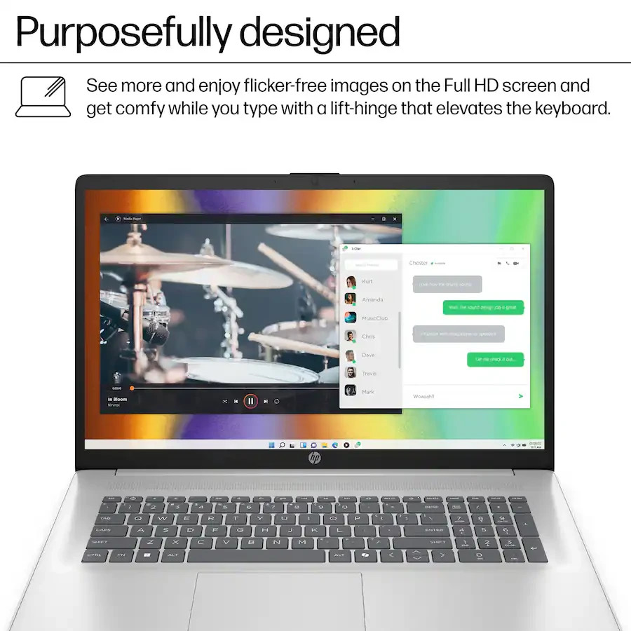New HP 17.3″ Full HD Laptop AMD Ryzen 5 7520U 8GB Memory 512GB SSD