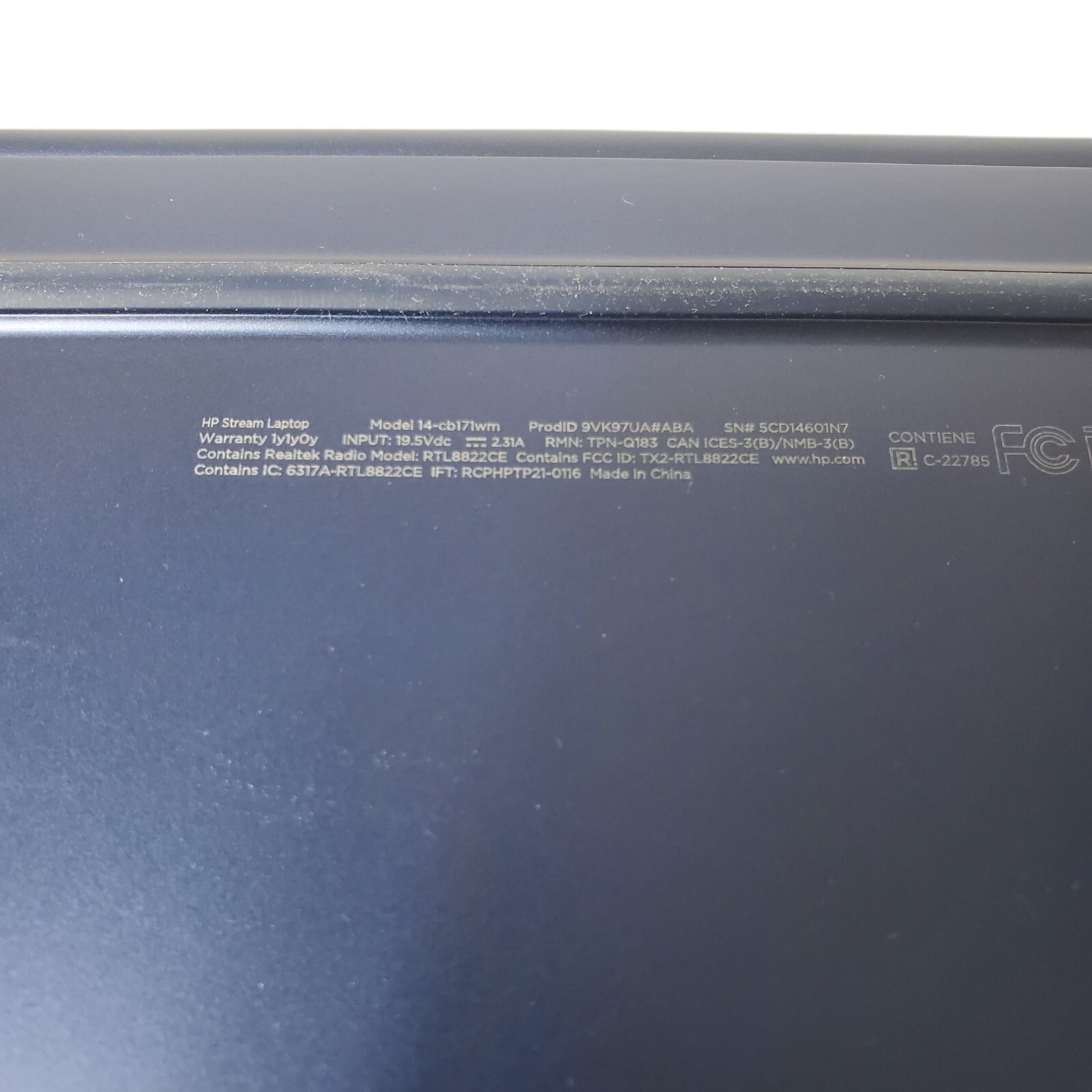 HP Stream 14-CB171wm HDMI Blue 14″ Display Built-in Webcam LOCKED / READ