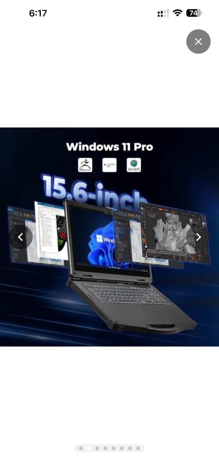 MUNBYN IRX16 Rugged Laptop i5-1235U 16GB 512GB IP65 1000 Nit Win11 Pro