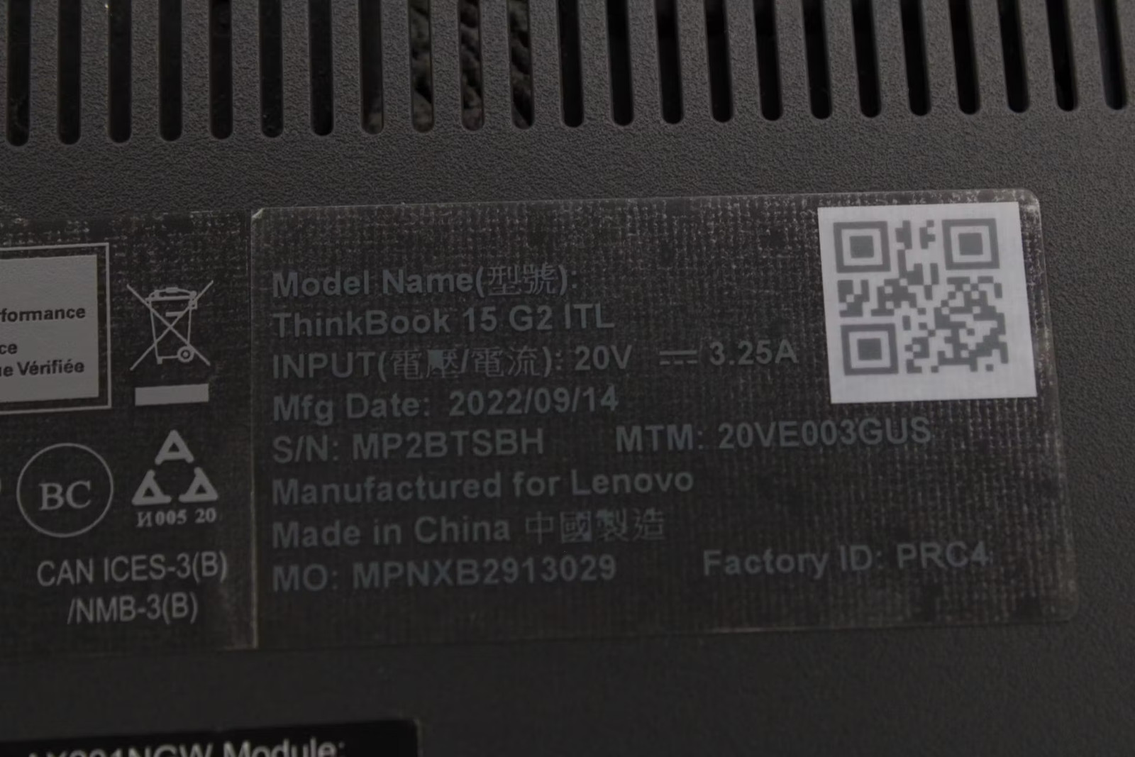 Lenovo ThinkBook 15 G2 ITL 15.5″ i5-1135G7, 256GB NVMe, 16GB RAM