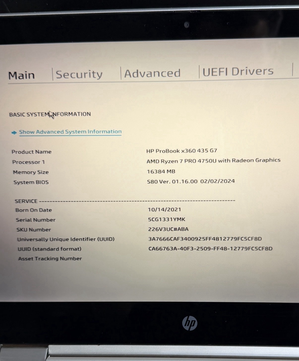 HP ProBook x360 435 G7 13.3” FHD Touch Ryzen 7 PRO 4750U 16GB 512GB Win10 Pro