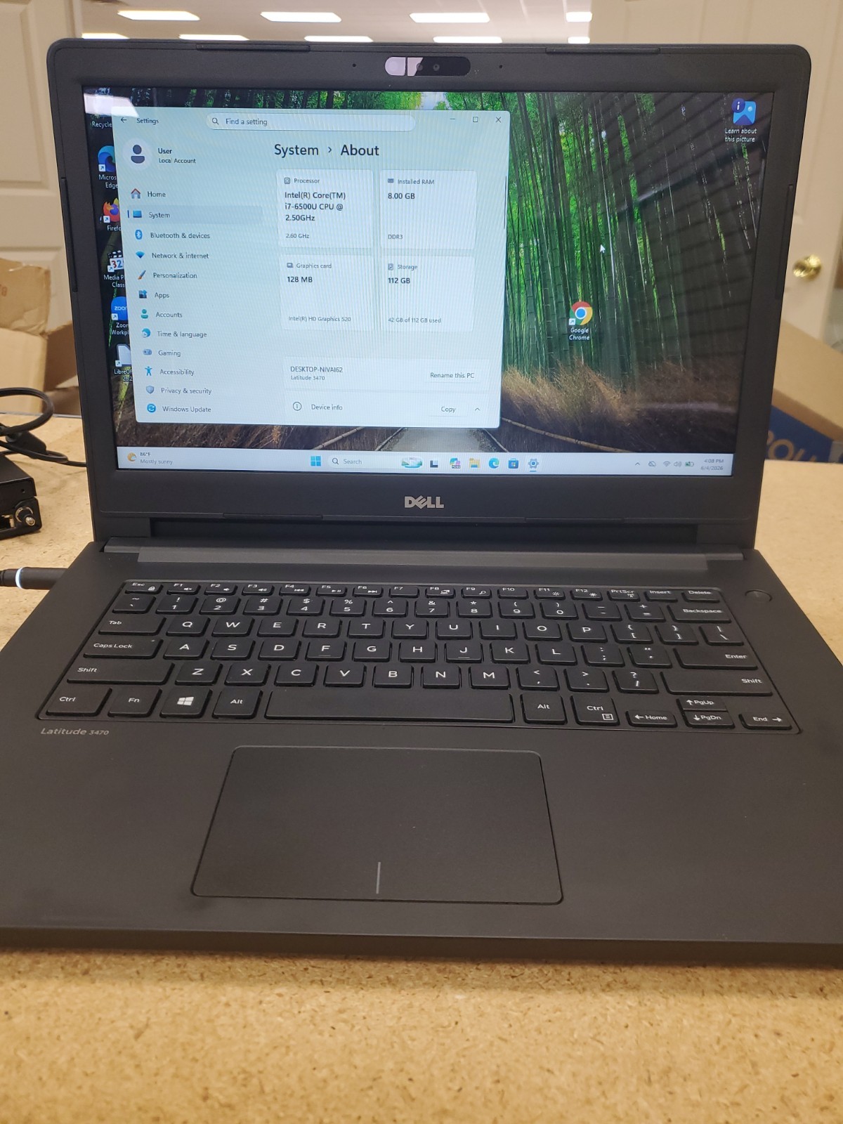 DELL LATITUDE 3470 14″ CORE I7-6500U 8GB RAM 120GB SSD WINDOWS 11P 060426-3