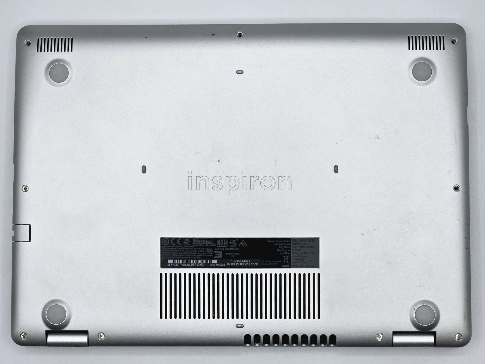 Dell Inspiron 3493 14″ FHD I3-1005G1 Webcam Motherboard Palmrest *READ*