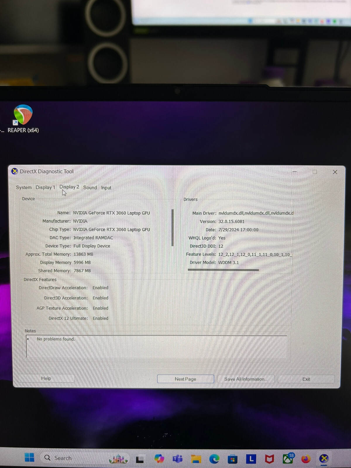 Legion S7-15ACH6 15.6-inch Ryzen 7 5800H RTX 3060 16GB RAM 512Gb 165Hz Win 11