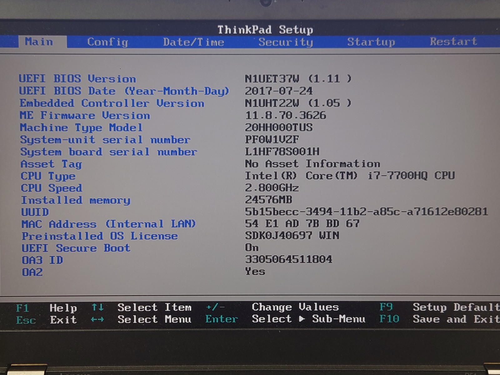 Lenovo ThinkPad P51 15.6″ FHD i7-7700HQ 24GB RAM NVIDIA M1200M No Battery/OS/SSD