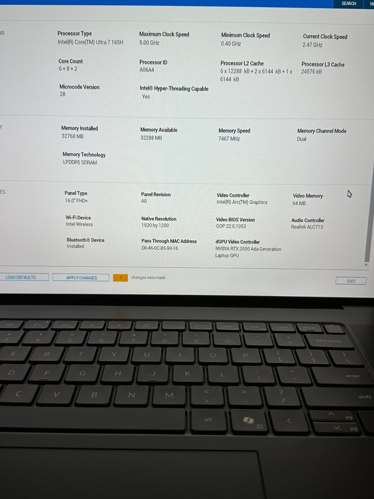 Dell Precision 5690 16 FHD+ 3.8GHz Ultra 7 165H 32GB 1TB SSD RTX 2000 Ada