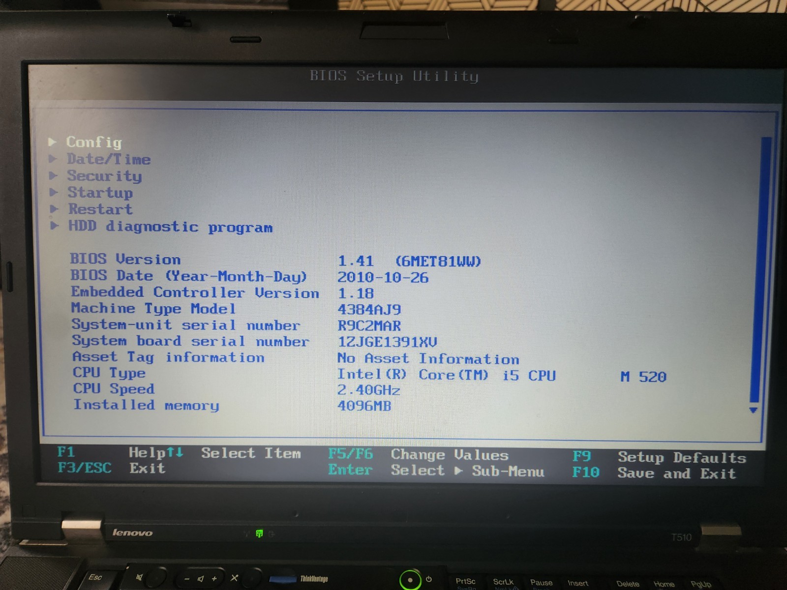 Lenovo ThinkPad T510 15.6″ Core i5 M 520 2.40GHz 4GB 160GB HDD Linux Or Windows