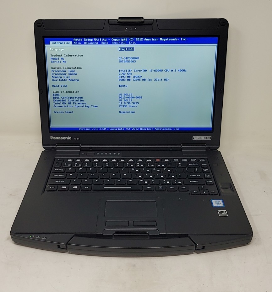PANASONIC CF-54-2 Laptop Intel Core I5-6300U 8GB SEE NOTES