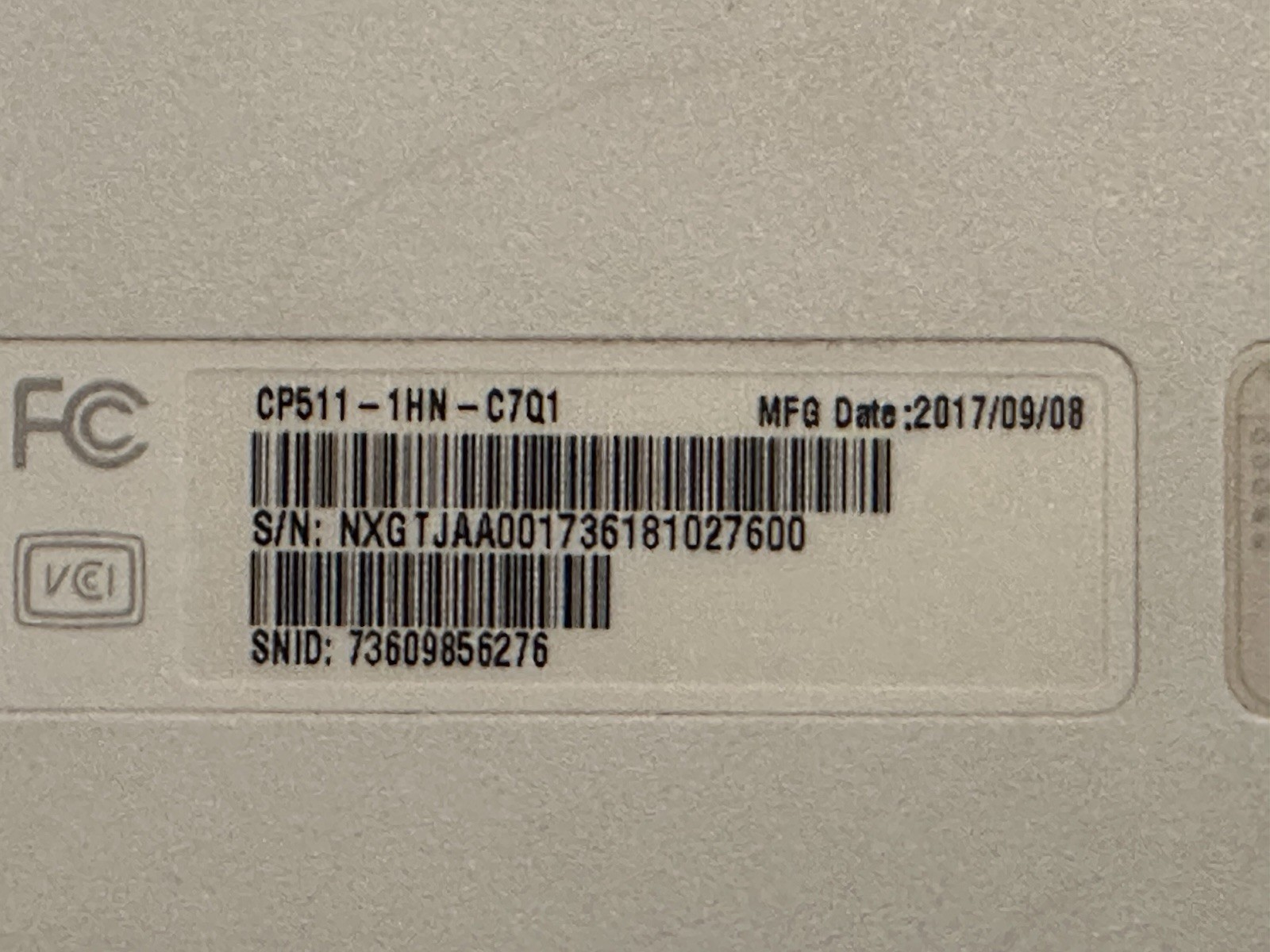 Acer Chromebook Spin 11 Convertible Laptop CP511-1H Model N16Q14 – FAIR / PARTS