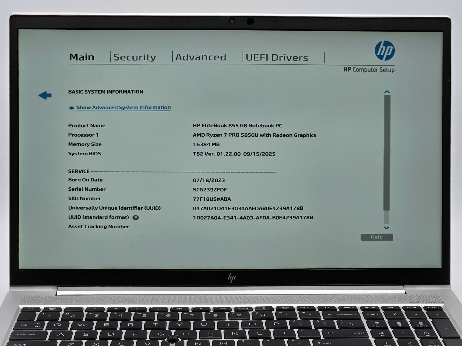 HP EliteBook 855 G8 15″ FHD Touch RYZEN 7 PRO 5850U 512GB 16GB W11P WRNTY