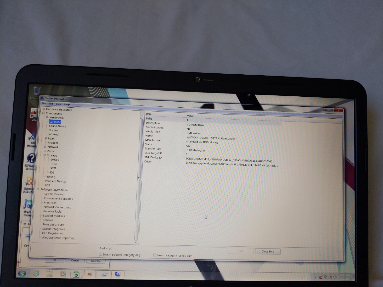 HP Pavilion G7 Notebook Laptop Windows 7 Home Premium AMD 4Core 1.5GHz 4GB RAM