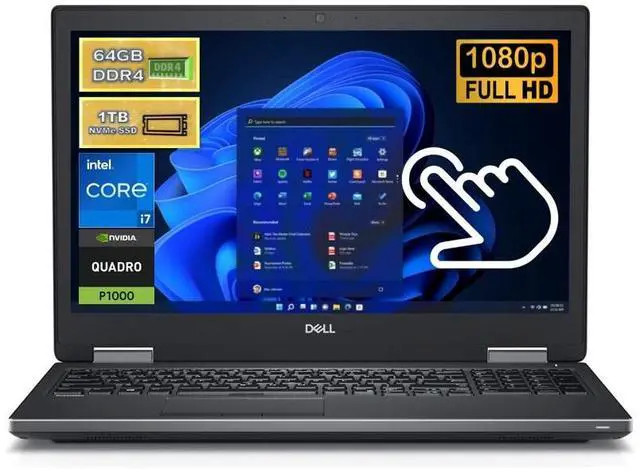 Dell Precision 7530 15.6 in FHD Touch i7-8850H 64GB RAM 1TB NVMe SSD