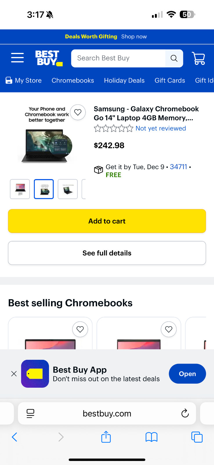 Samsung Galaxy Chromebook Go 14″ (32GB eMMC, Intel Celeron N, 2.80 GHz, 4GB,…